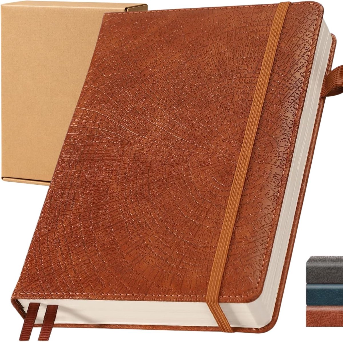 Notitieboek A5 - vintage boomring - hardcover leer - perfect voor journaling - ShopVlot