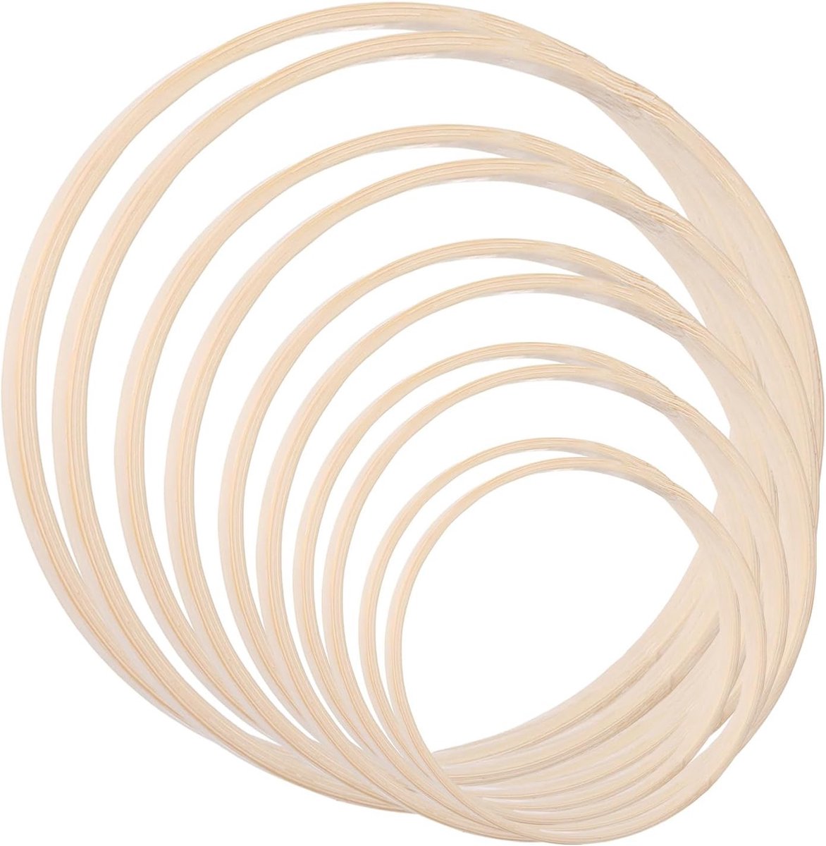 10 Stuks Houten Ringen voor Dromenvangers en Ambachten - Onbewerkte Decoratieve Ringen voor Creatieve Projecten en Wanddecoratie