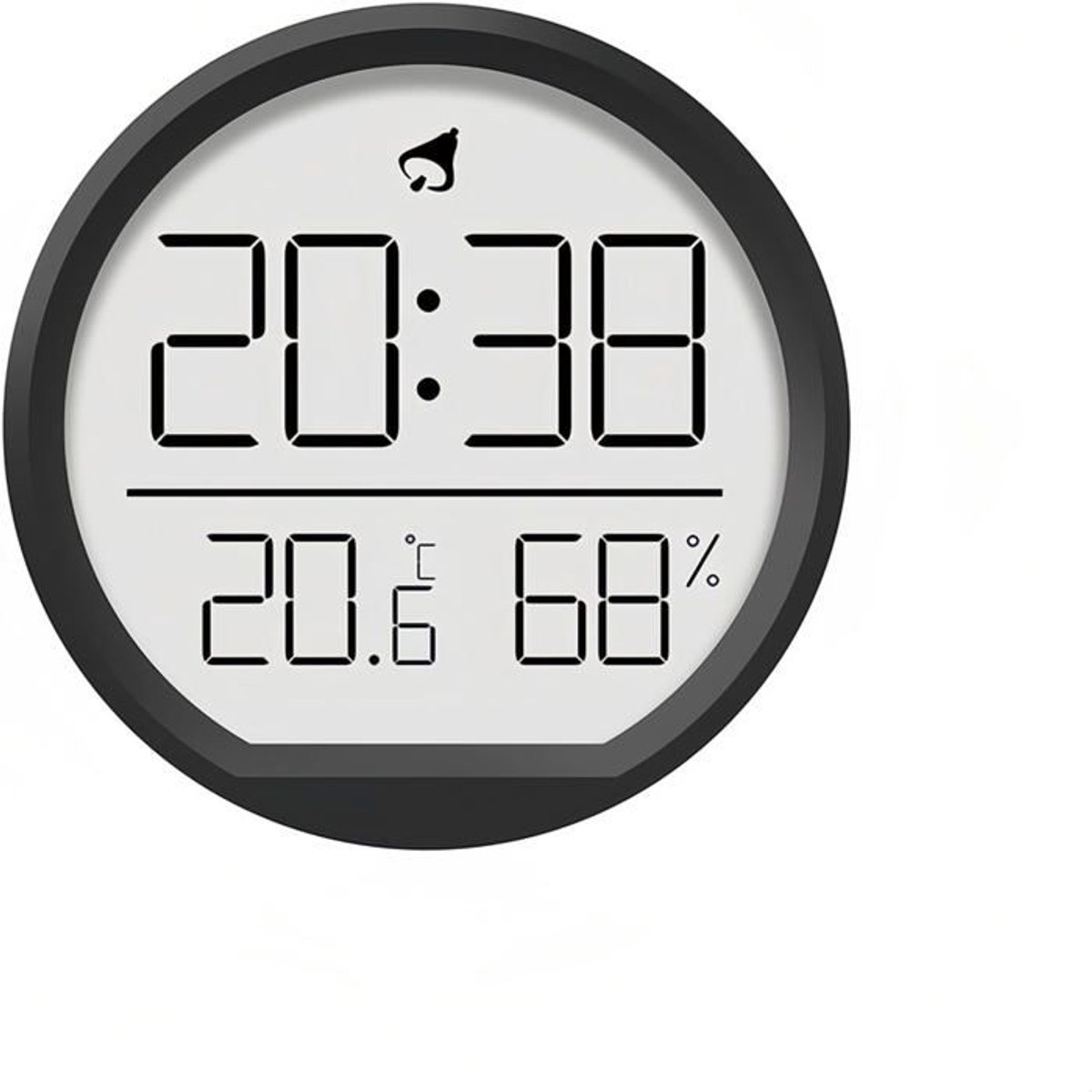 LCD-digitale klok met ingebouwde thermometer en hygrometer, magnetisch ontwerp, 12/24-uurs kalender, Geschikt voor thuis, keuken en kantoor.