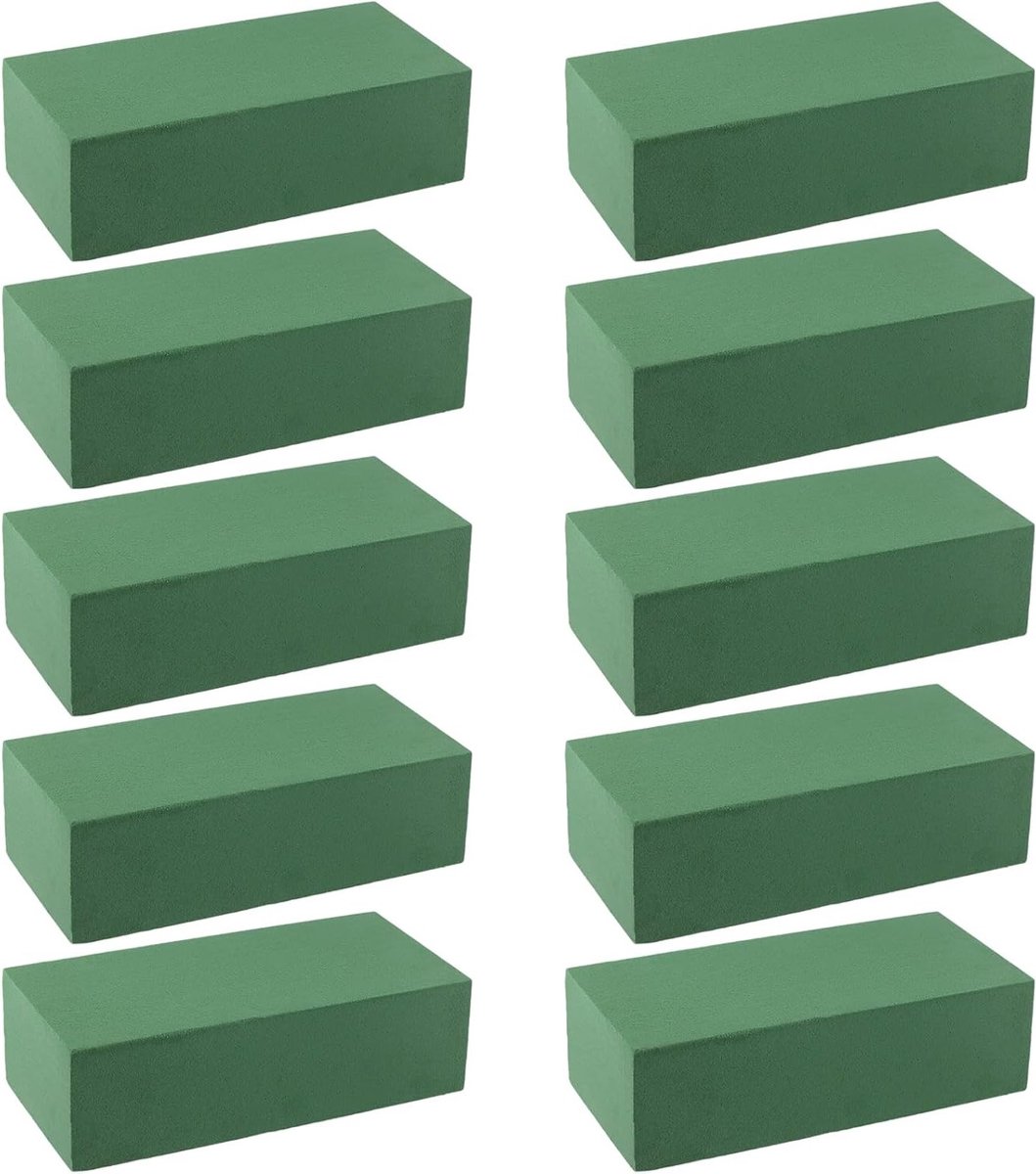 Pack van 10 Bloem Foam Sticks 23 x 11 x 7 cm - Vochtige Stimulerende Spons voor Bloemversiering en Creatieve Projecten