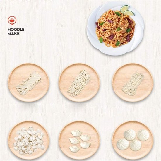 Pastamachine RVS - Noodle Maker - Verse Pasta Maken - 8 Dikte-instellingen - 3 Messen - Zilverkleurig — afbeelding 2