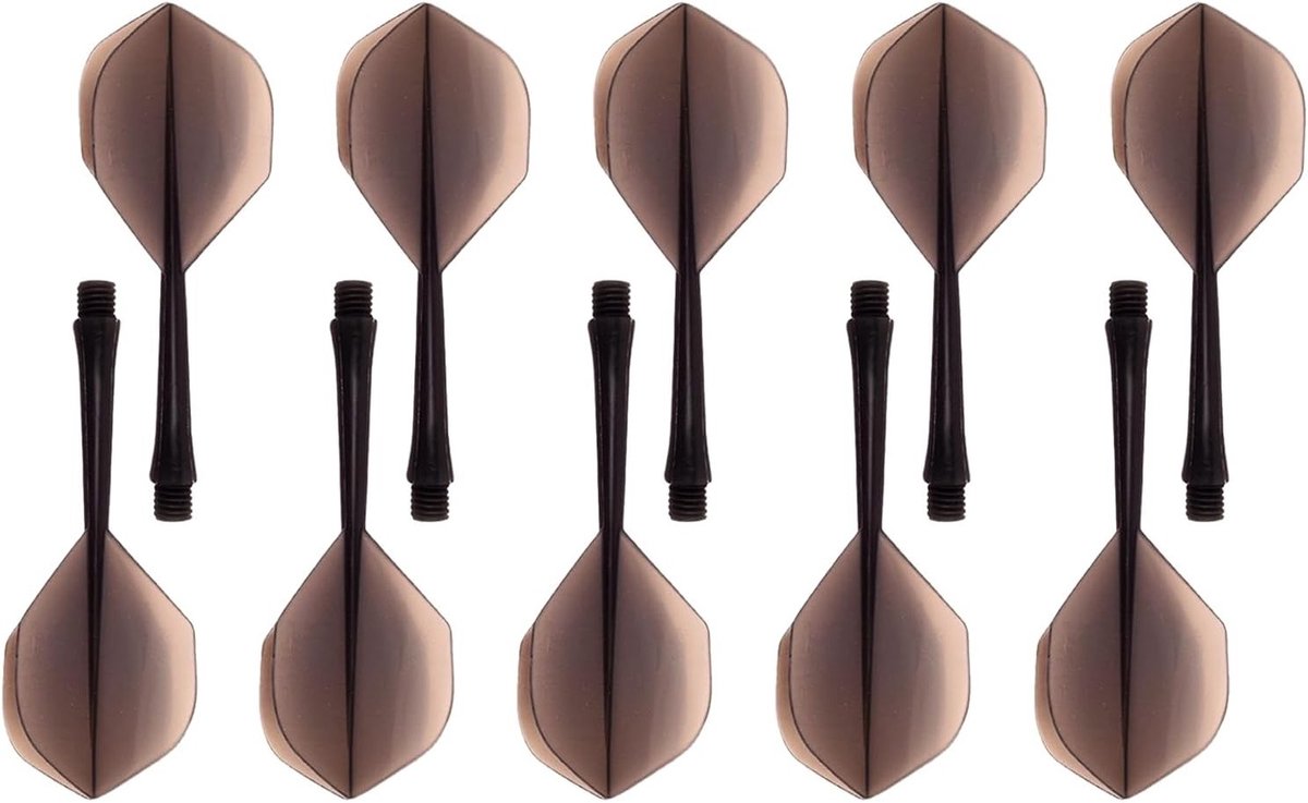 Set van 10 Geïntegreerde Dart Schachten met Plastic Dart Vleugels, Duurzame Dartaccessoires voor een Verbeterde Spelervaring