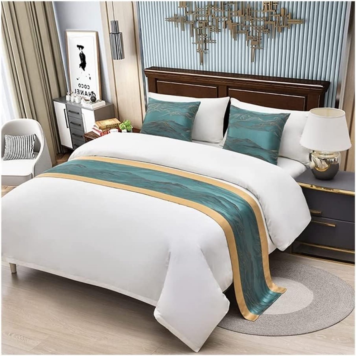 Bedloper Decoratie - Bed Sjaal - Slaapkamer Aankleden - Fijne Professionele Stiksels - 50x