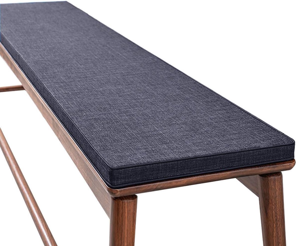 Tuinbankkussen - Zitkussen Buiten - Comfortabel Zitten - Afneembare Hoes - 150 x 40 cm - Donkergrijs