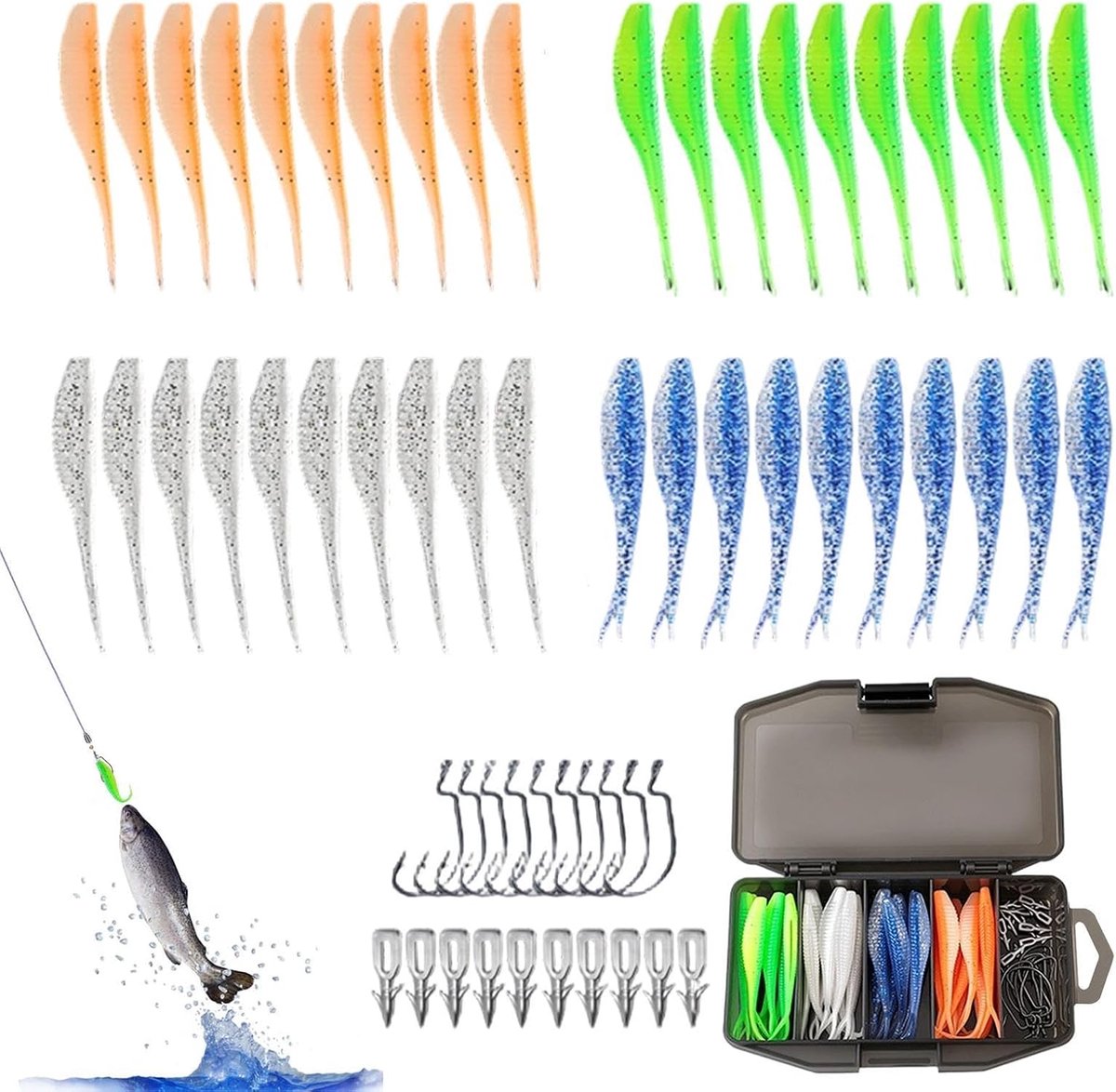 Zacht Vis Aas - Forel Swimbaits - Vissen Vangen - Ultra Realistisch Zwemmen - 5.5 of 6.5 cm - B