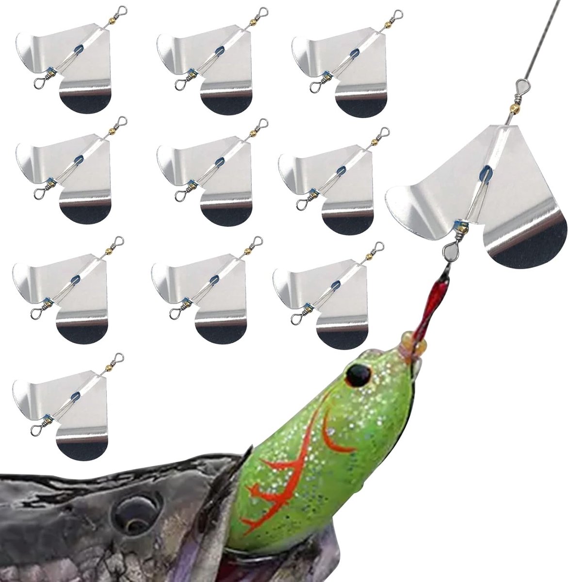 Vis Lokaas Set - Spinner Baits - Vissen Vangen - Uniek Draaiend Ontwerp - 10 Stuks - Diverse Kleuren