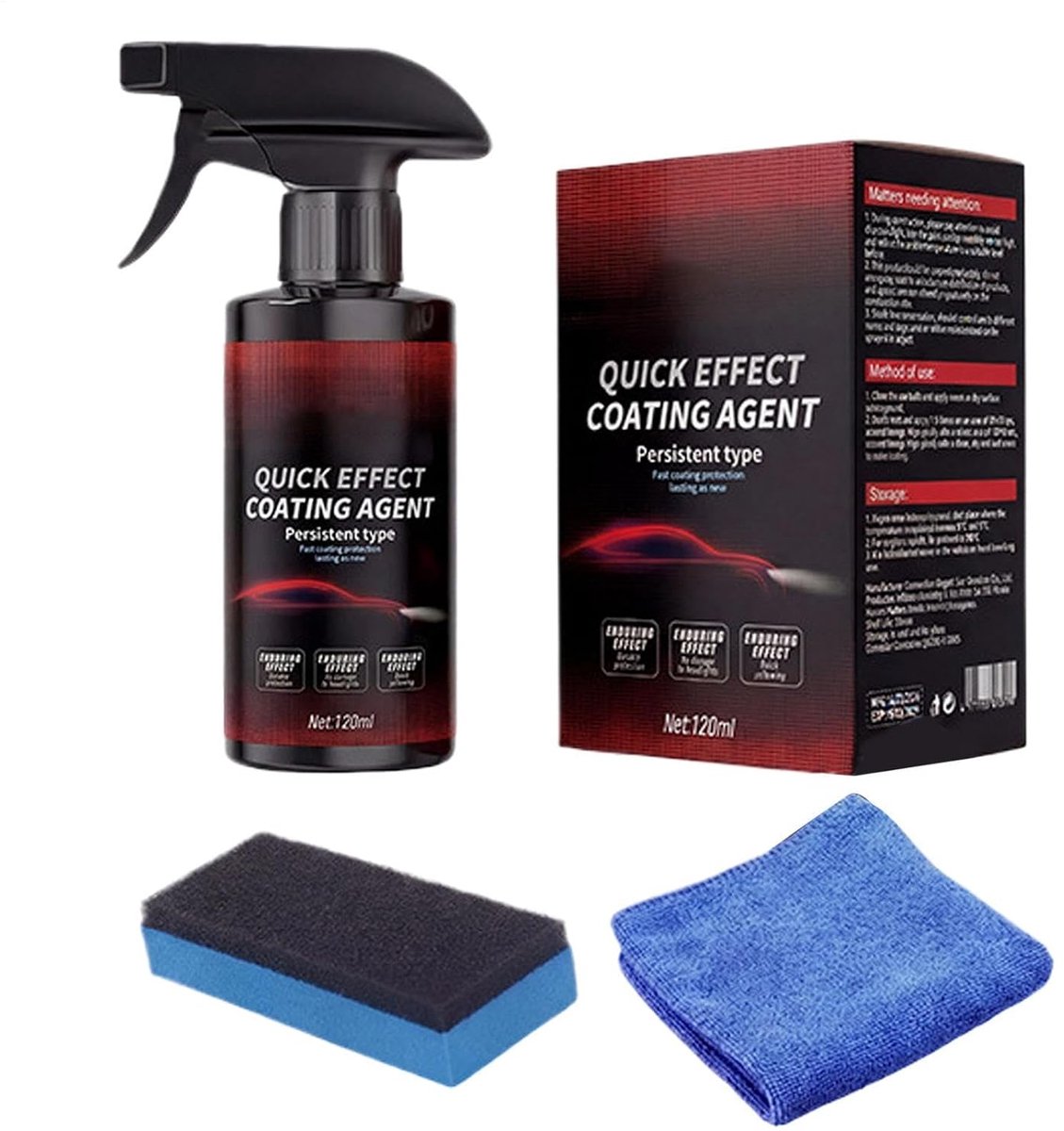 Autowas Spray - Lak Reiniger - Buitenonderhoud Voertuig - Watervrije Formule - 120 ml - Transparant