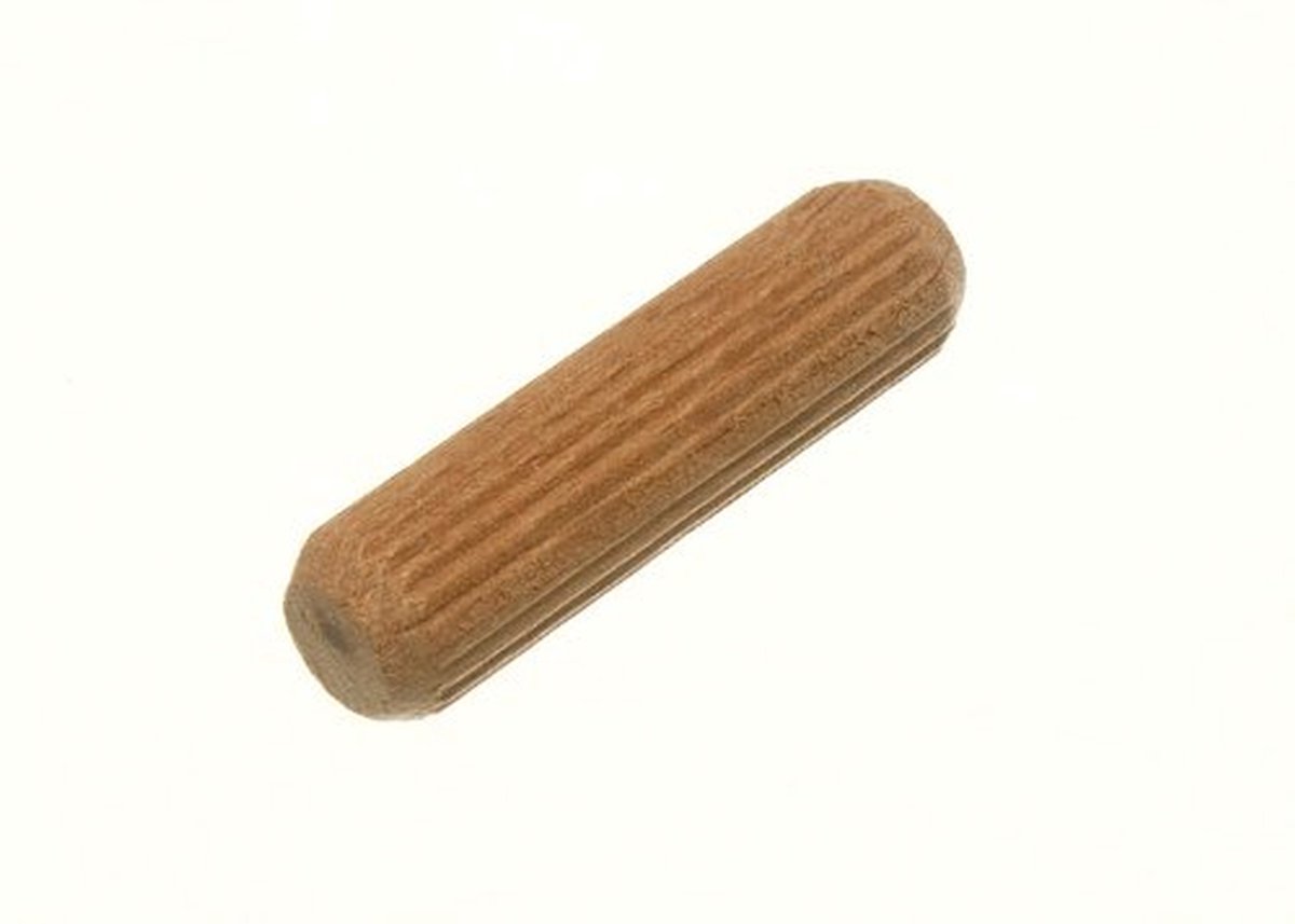 Houten Pluggen - Bevestigingspinnen - Meubels Monteren - Groefontwerp - 8x50mm 500 Stuks - Bruin