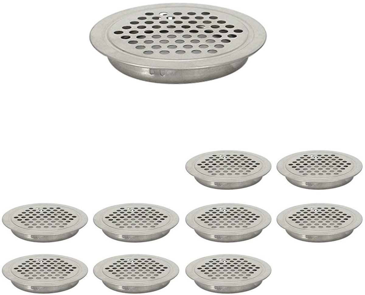 Dailygoods- Luchtventildek 19mm - 10 Stuks - Roestvrij Staal - Antirust - Ventilatie - Ges