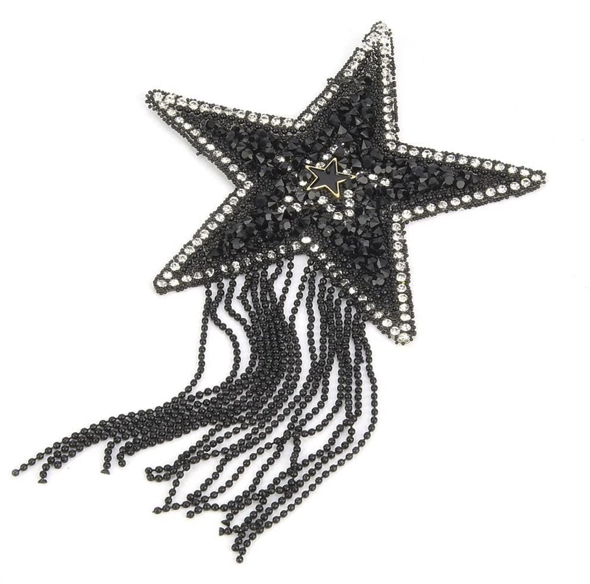 Dailygoods- Opstrijkbare Patch Sterrenpatroon - Strass Patches - Kwastje Patch - Decoratie voor Kleding - Duurzaam ABS/Harsmateriaal - Geschikt voor Doe-het-zelvers - Strijkpatch