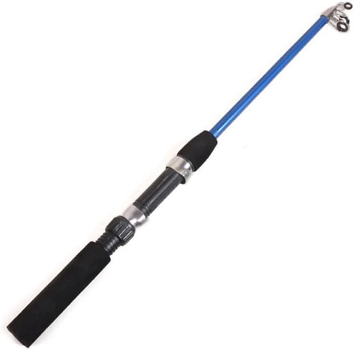 Telescopische Hengel - Glasvezel Vishengel - Vissen Op IJs - Comfortabel EVA Handvat - 74cm - Zwart