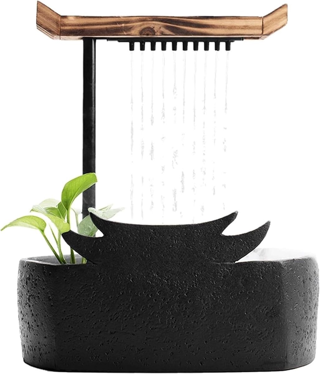 Binnenfontein - Tafelfontein Waterval - Ontspannen Thuis - Keramiek Zen Stijl - 27 x 21.5 x 32 cm - Niet gespecificeerd