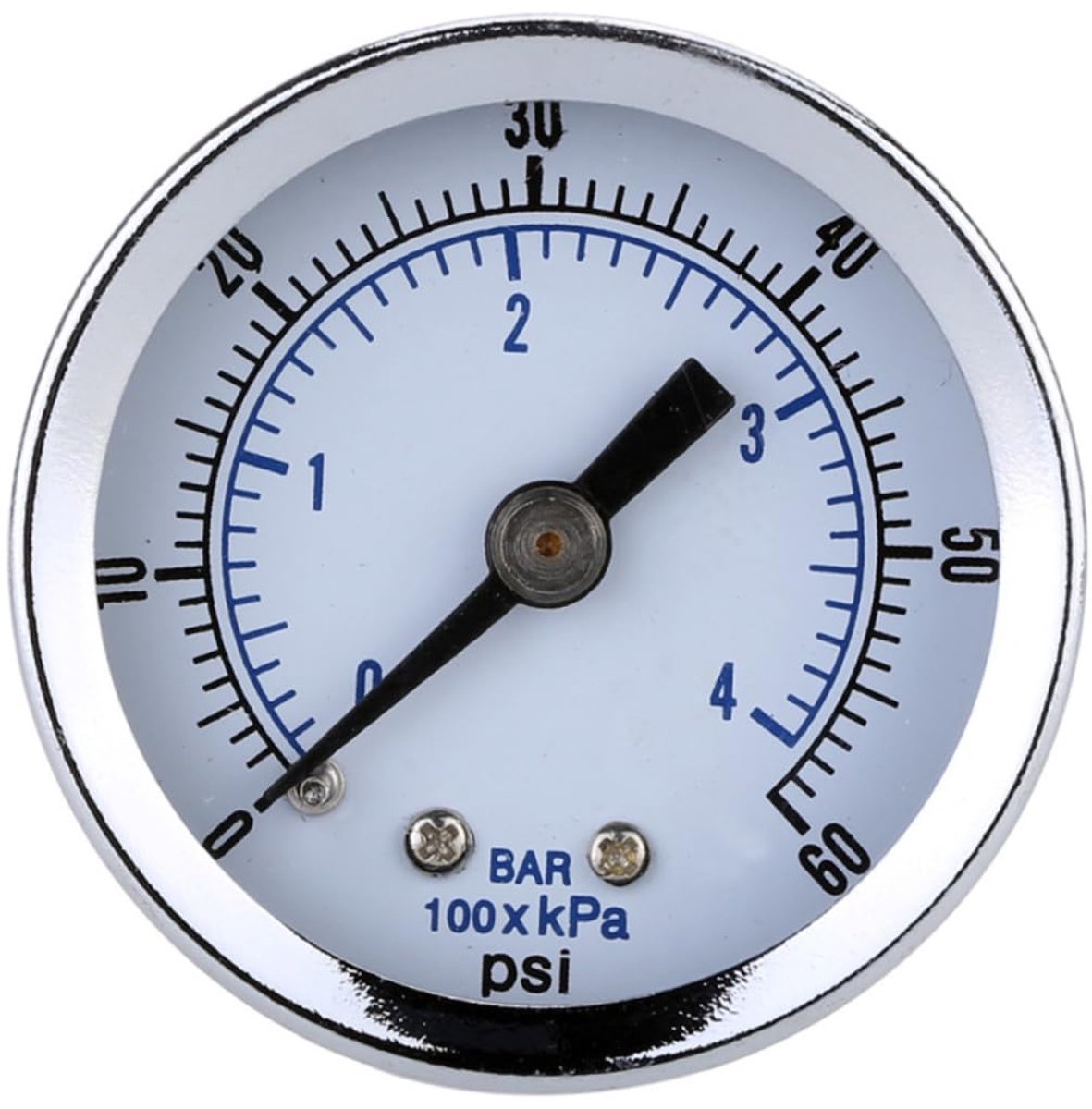 Druk Meter - Manometer Lucht - Bandenspanning Controleren - Dubbele Schaal - 0-60 PSI - Metaal