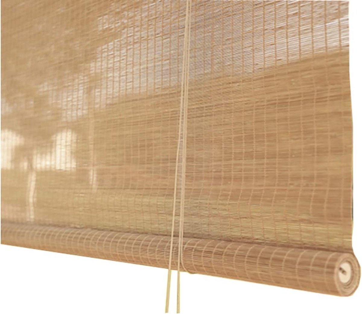 Bamboe Rolgordijn - Natuurlijk Zonnescherm - Balkon Afschermen - Lichtfilterend - B90 x H1