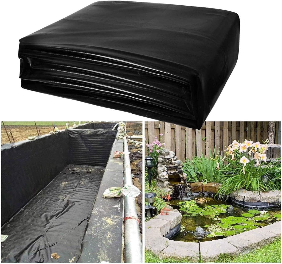 Vijverfolie EPDM PVC - Waterfolie Tuin - Waterpartijen Creëren - Flexibel Aanpasbaar - 2 x