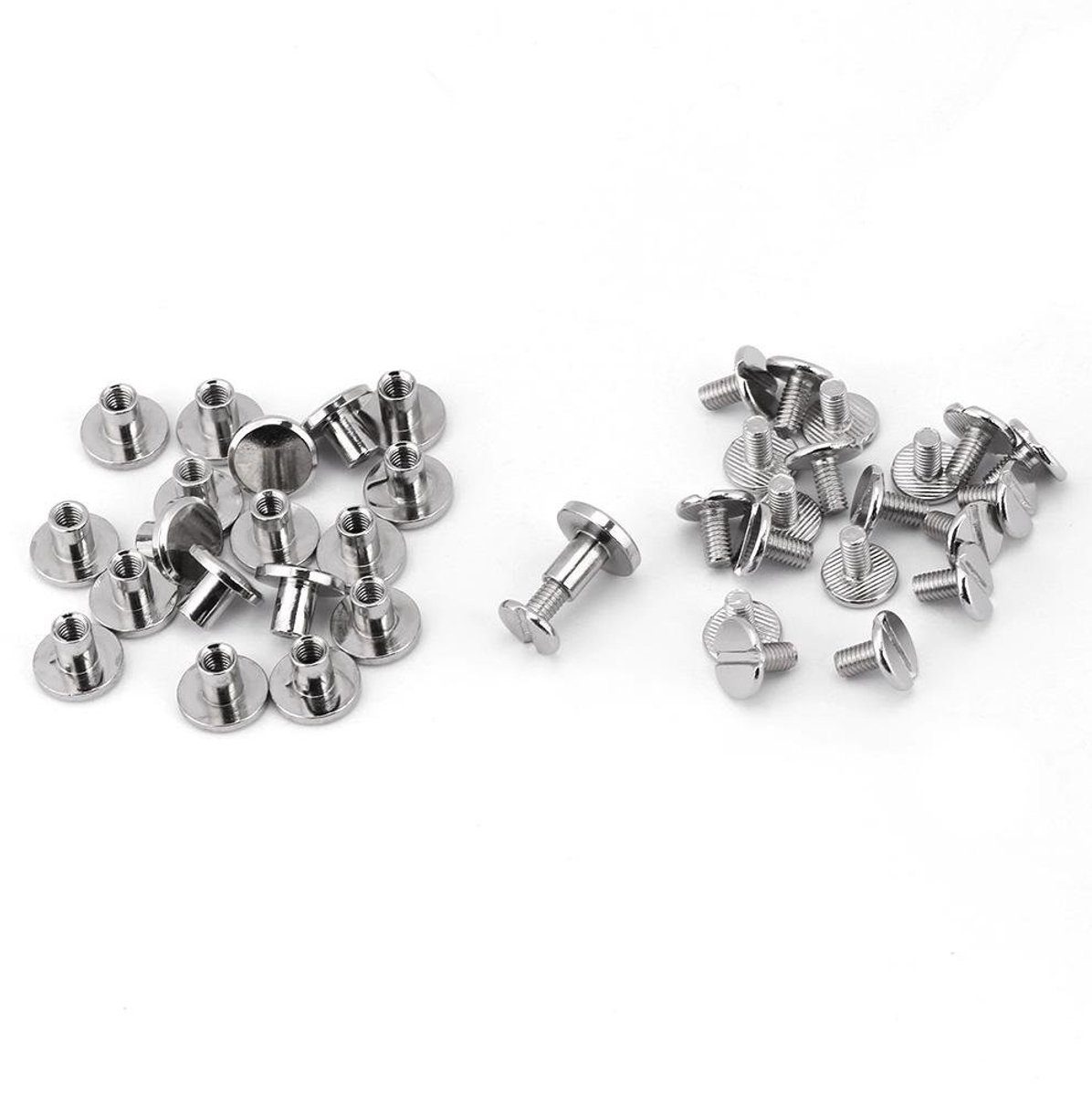 Dailygoods- Klinknagels Set van 20 - Messing Klinknagels - Platte Kop - Holnieten voor Leer - Klinknagel Tang - Decoratie 8 mm - Metalen Nagels