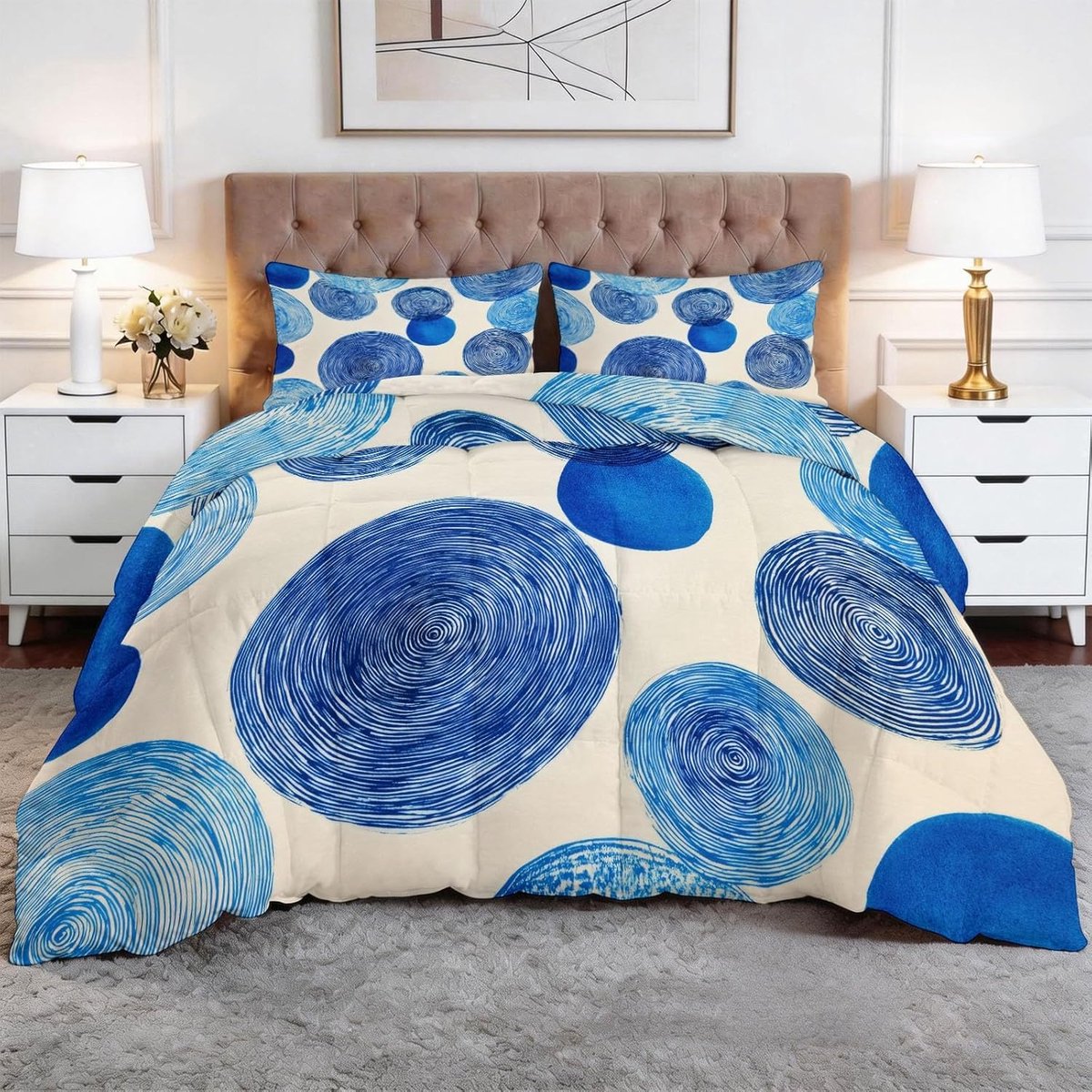 Dekbed set - Dekbed zonder hoes - Slaapkamer decoratie - Omkeerbaar ontwerp - 220 x 240 cm