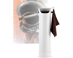 Koffiebakje met Voering - Afvalbak Koffiedik - Thuiscafé Bar - Uitneembare Reiniging - 17 Liter Capaciteit - Zwart Wit