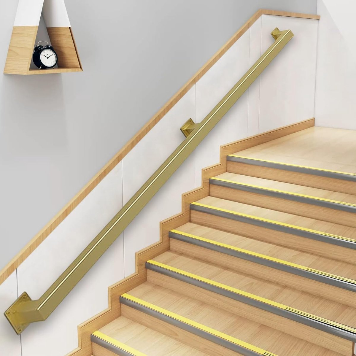 Muur Leuning Kit - Trap Reling - Veilig Lopen - Smeedijzer Robuust - Tot 600cm - Zwart