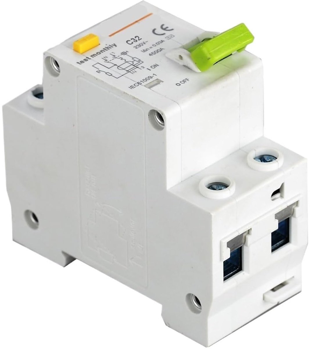 Aardlekschakelaar Stroomonderbreker - Mini Installatieautomaat - Huishoudelijke Beveiliging - Automatische Uitschakeling - 63 Ampère - Grijs