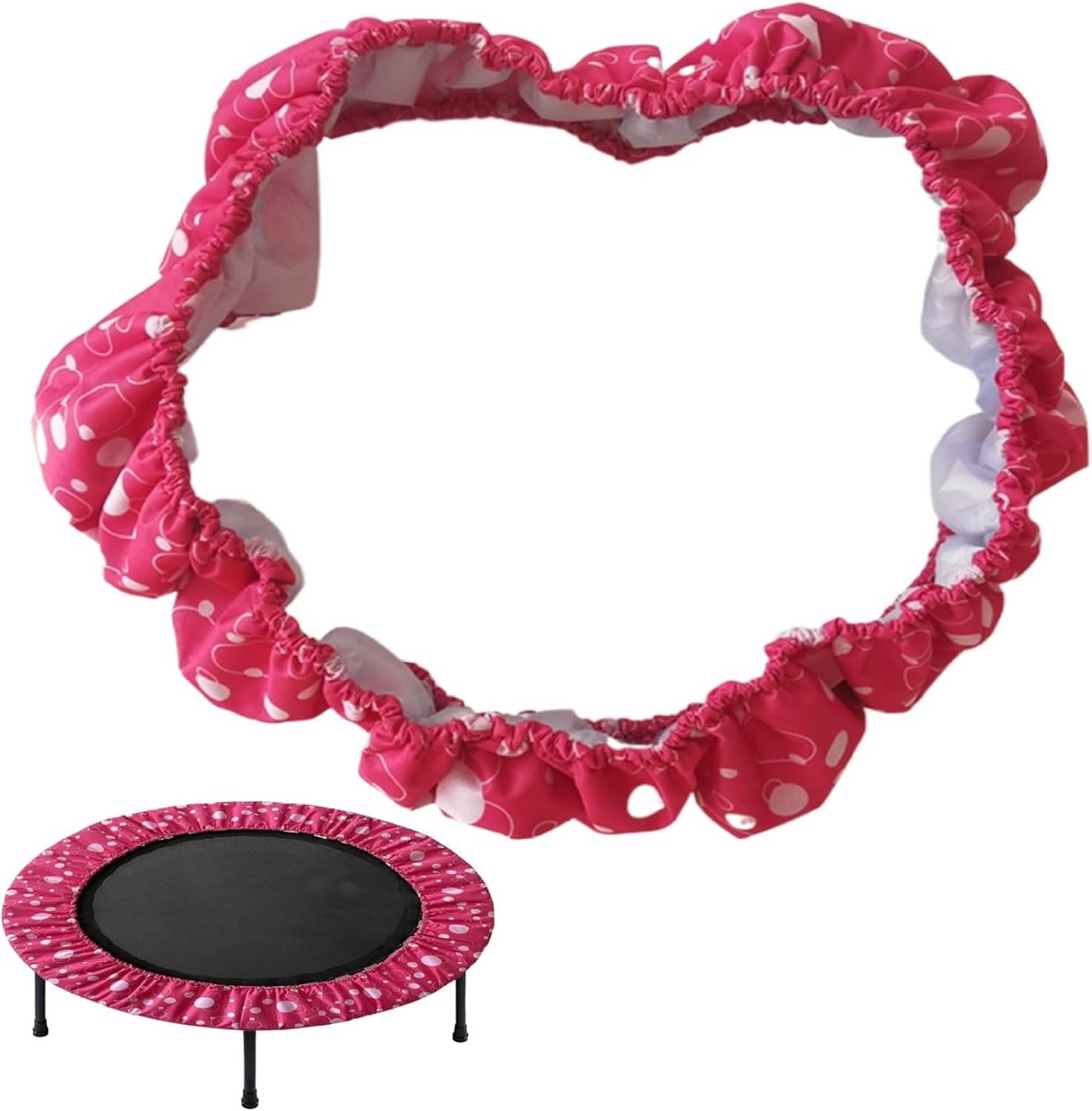 Trampoline Veerhoes - Beschermhoes - Veilig Spelen - Spons Vulling - 36 Inch - Rozerood