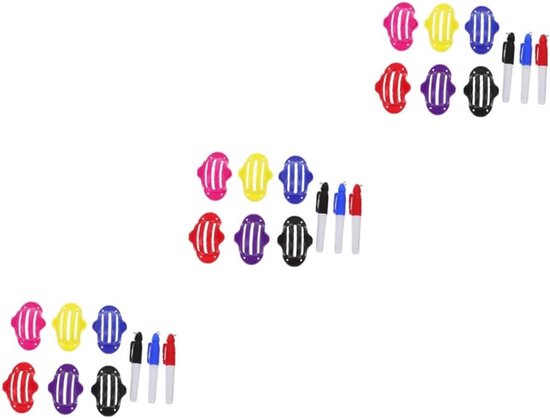 Golf Bal Markers - Lijn Stencils - Golfbal Lijnen Tekenen - Set van 18 Stuks - 6.7X4.5X3cm - Diverse Kleuren — afbeelding 5
