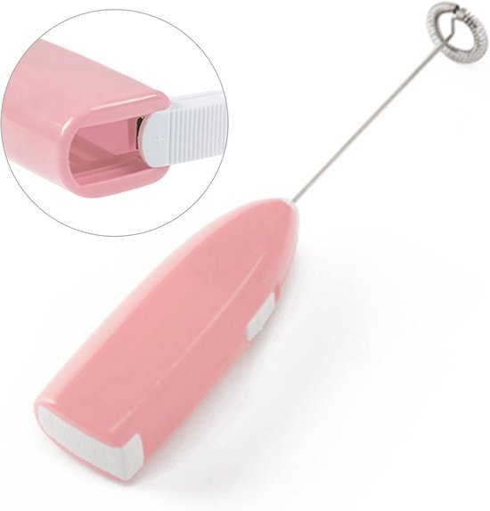 Elektrische Handmixer - Draadloze Mixer - Drankjes Mengen - Compact Ontwerp - 8 Inch - Roze — afbeelding 3