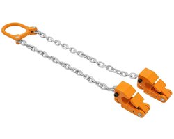 Heftang met hefweg - Hangklem hijsgereedschap - Vaten optillen transporteren - Schokbestendig roestbestendig - 50 cm 1 ton - Geel