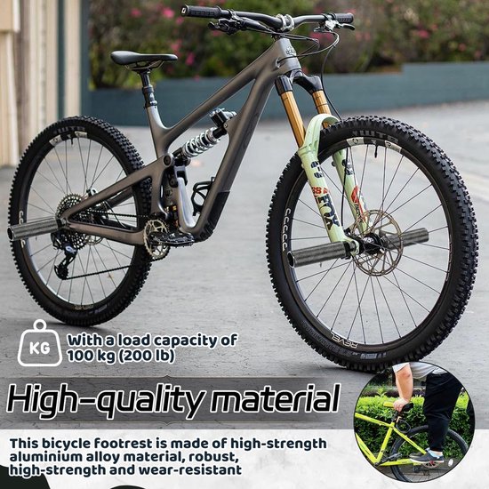 Dailygoods- Fiets Voetsteunen Aluminium - Universele Bike Pegs - BMX Stuntpinnen - Mountainbike Accessoires - 2 Stuks - 100 x 28 mm - Fietssteunen van Dailygoods — afbeelding 4