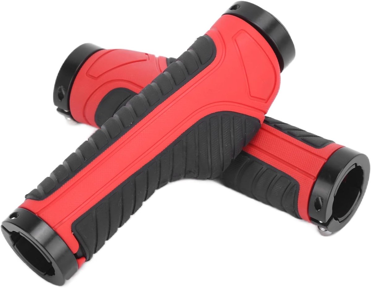 Fiets Handvatten - Comfortabele Grepen - Fietsen Verbeteren - Ergonomisch Antislip Ontwerp - Standaard Maat - Zwart Rood
