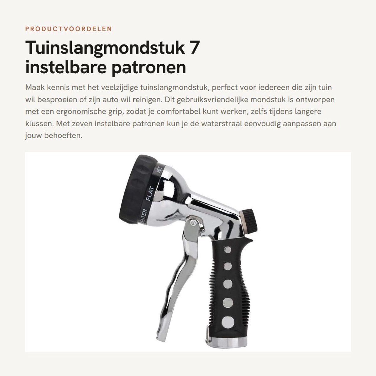 Dailygoody - Tuinslangmondstuk - 7 instelbare patronen - Ergonomisch