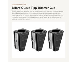 Dailygoods - Billard Queue Tipp Trimmer - Cue Tip Reparatie - Compact en Gebruiksvriendelijk - Zwart - Billard Accessoire - Voor Pool en Snooker