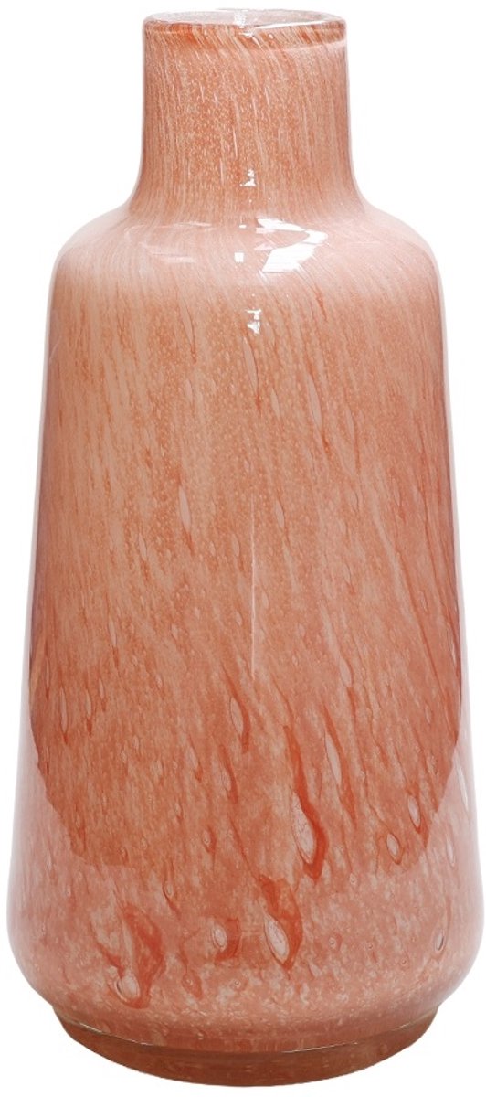 Vase The World FlesVaas Jana Elite | Mondgeblazen glas | Roze | D18 x H35 cm Pink