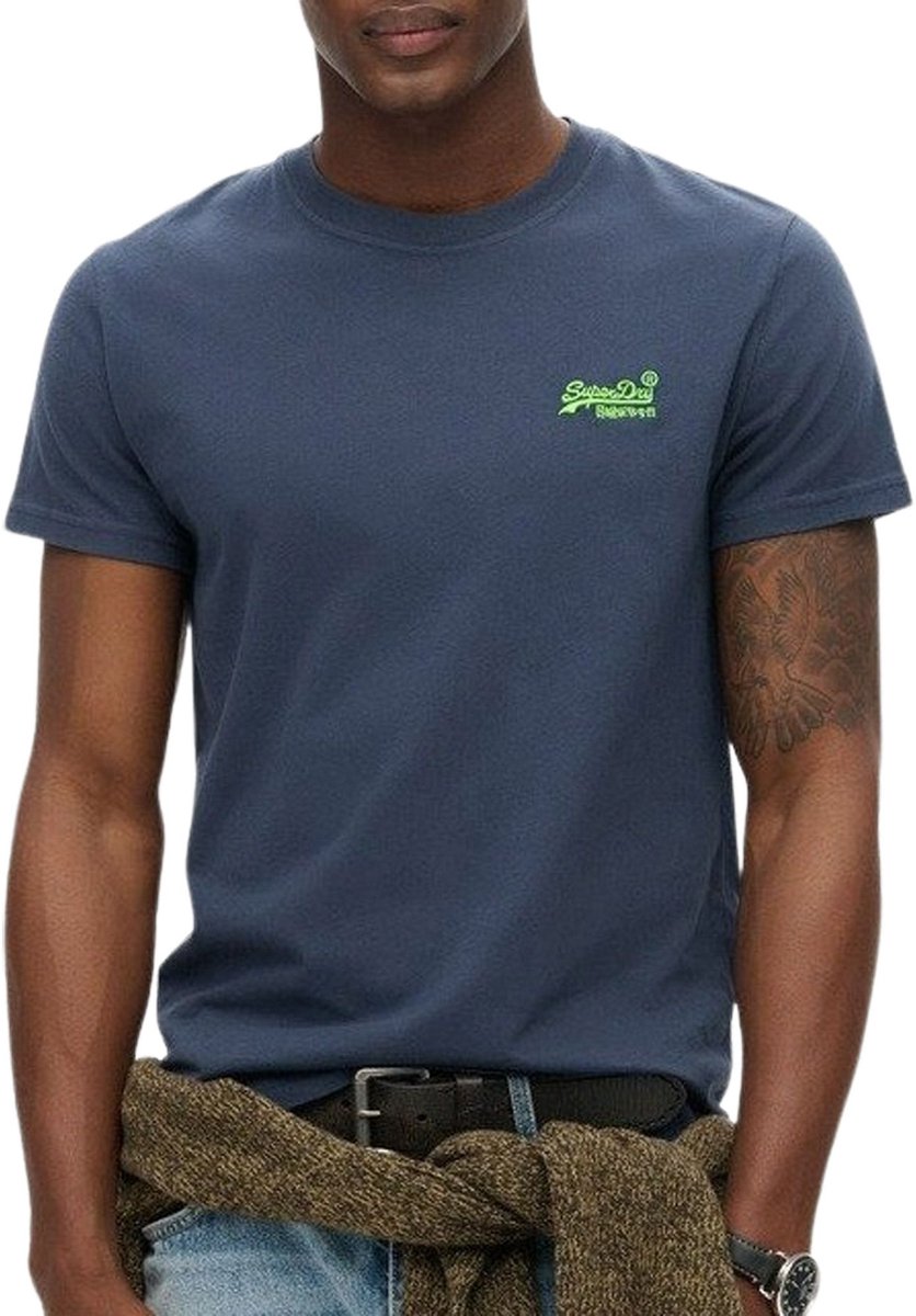 Superdry Essential T-Shirt Donkerblauw 3XL Heren