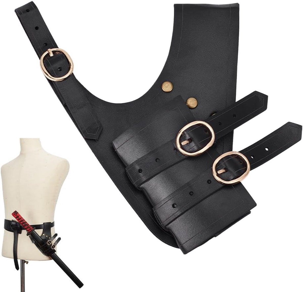 Medieval Zwaard Holster van Leer voor Riem, Links Hand Zwaard Schede, Renaissance Kostuum Accessoire voor Dagger en Piraten Outfit