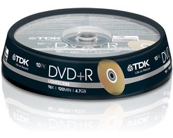 Bedrukbare DVD+R - Lege schijven - Data opslaan - Lightscribe bedrukbaar - 47 GB - Wit