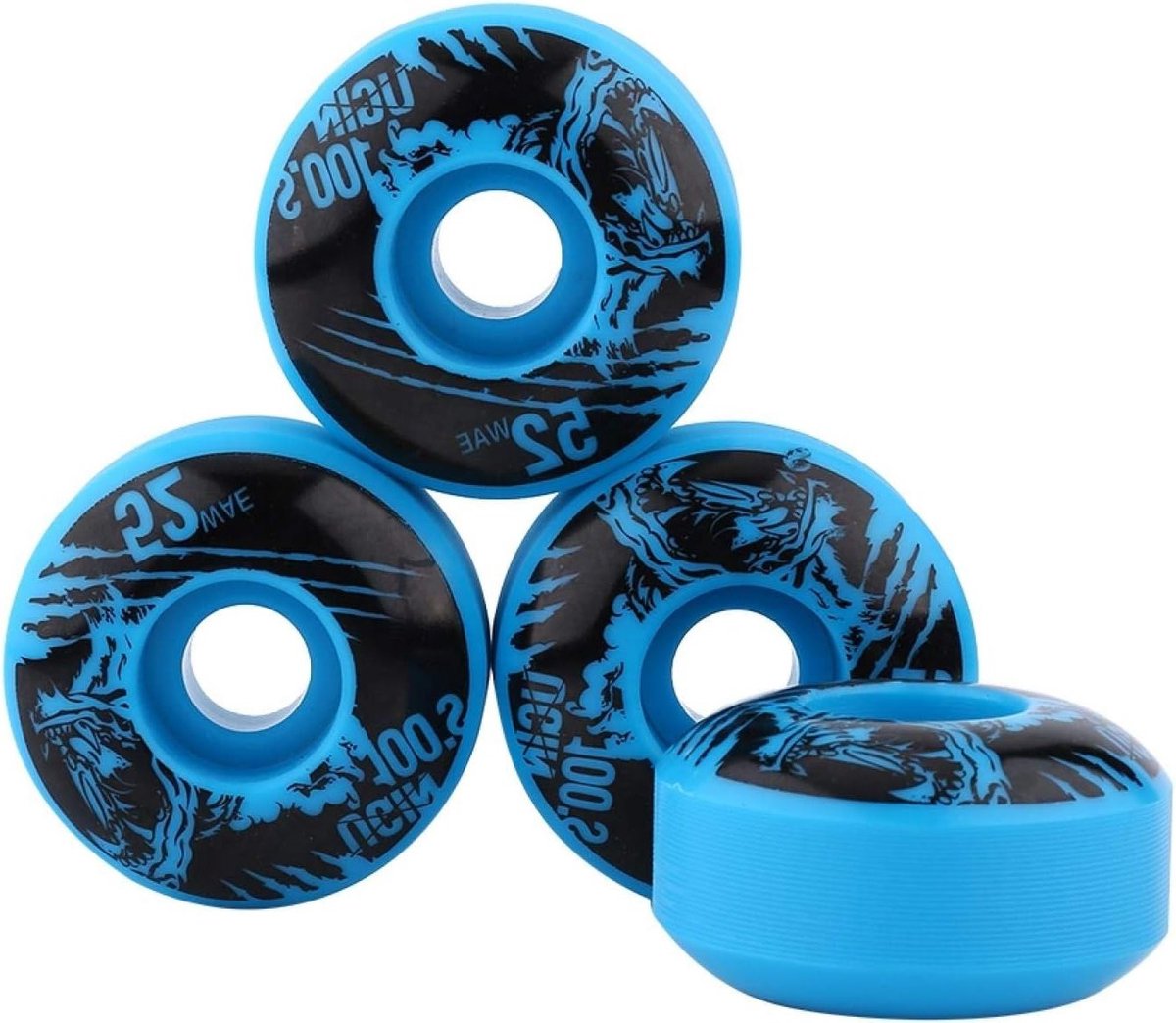 Skateboard Wielen 52mm x 30mm 4 Stuks PU Cruiser Wheels voor Longboard en Outdoor Activiteiten Verkrijgbaar in 4 Kleuren