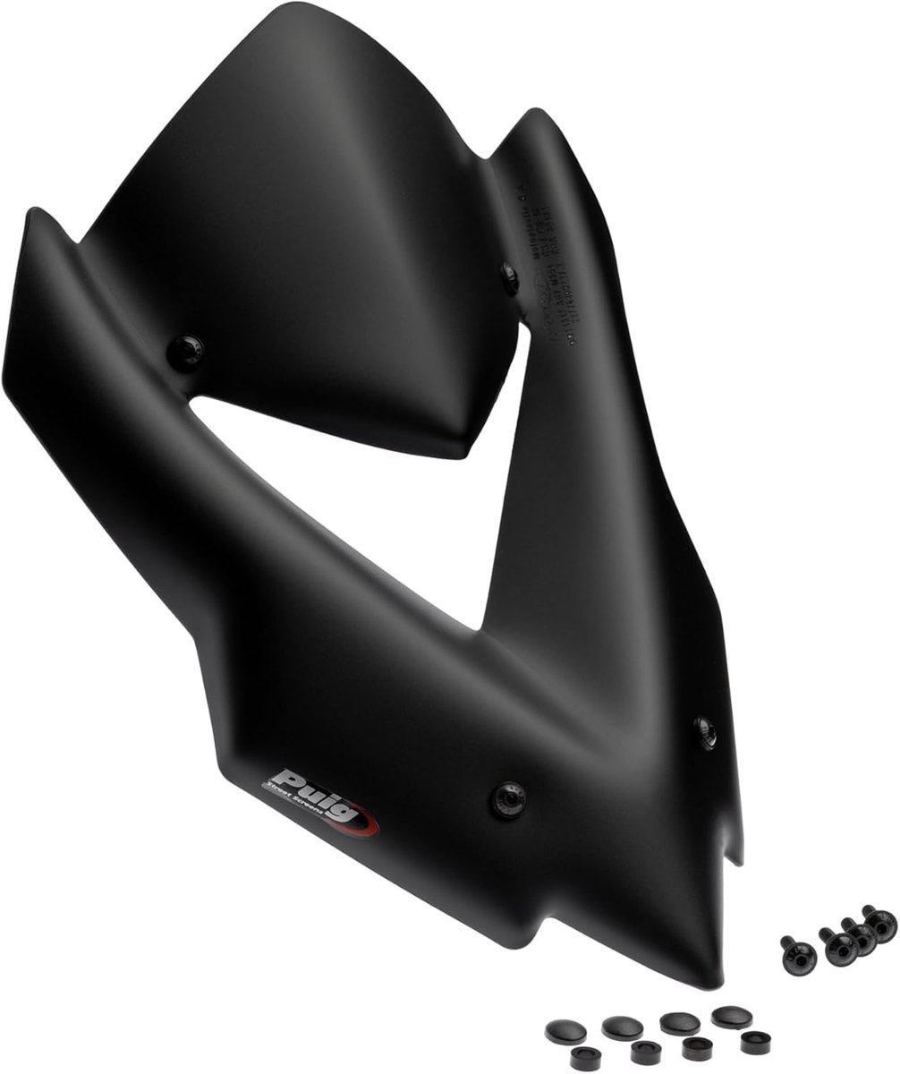 Sport Windscherm - Aerodynamische Deflector - Motor Rijcomfort - Verbeterde Luchtstroom - 355 x 310 mm - Mat Zwart