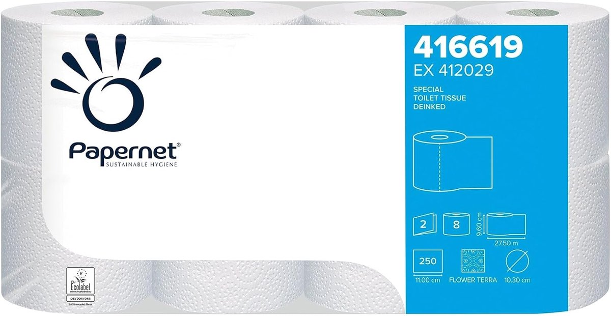 Toiletpapier Rollen - Zachte Papier - Dagelijks Gebruik - Twee Laags - 250 Vel - Wit