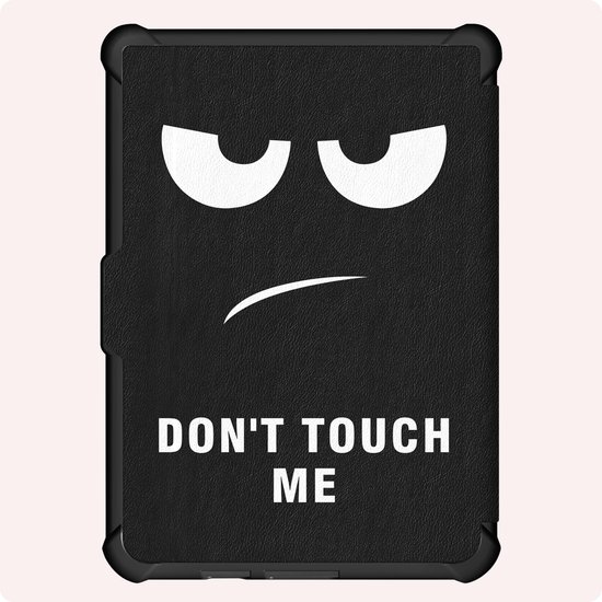 Hoes Geschikt voor Kobo Clara HD Hoesje Bookcase Cover Book Case Hoes Sleepcover Trifold - Don't Touch Me — afbeelding 5