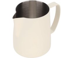 Melkopschuimkan - Latte Art Kruik - Koffie Maken - Dubbele V Uitloop - 700ml - Beige
