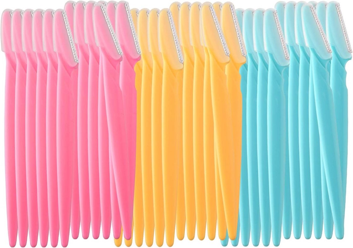 39-delige set wenkbrauwscheermesjes en gezichtsverzorgingstrimmers voor vrouwen en mannen, multifunctionele exfoliërende gezichtsrasers