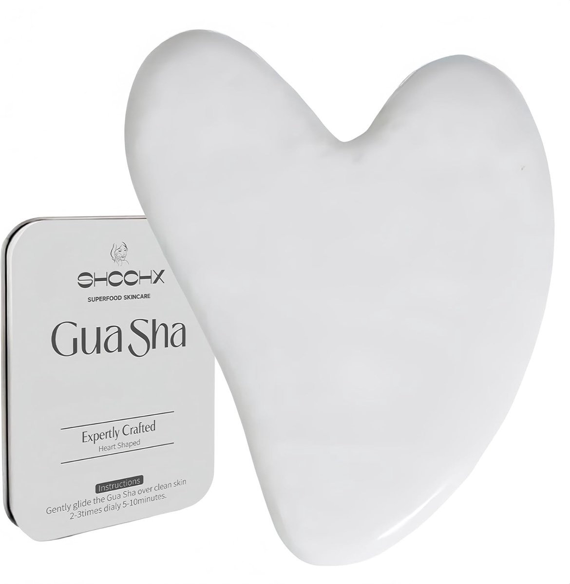 Gua Sha Massage Tool voor Gezicht en Lichaam, Jade Steen voor Anti-Aging, Zwelling Verminderen en Huidverzorging, Perfecte SPA Cadeaus voor Vrouwen