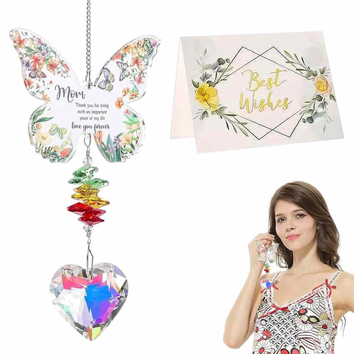 Prachtige zonvangers voor het raam, perfect cadeau voor moeder, stralende lichtreflectoren en decoratieve accessoires voor elk interieur