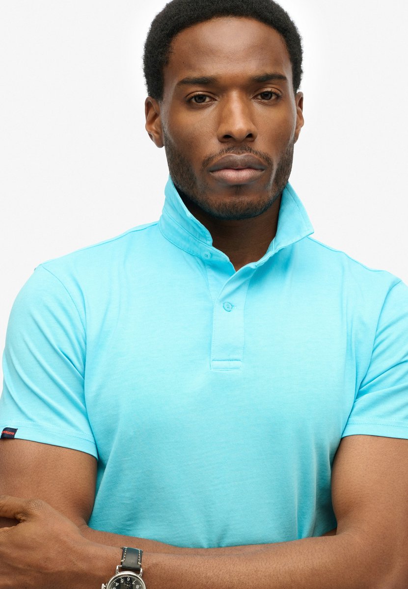 Superdry Essential Korte Mouw Poloshirt M Man Blauw