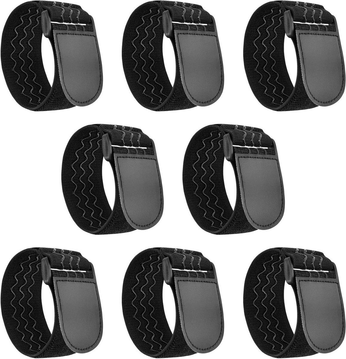 8 Stuks Verstelbare Elastische Cinch Straps met Antislip, 12 x 2 Inch Opslagriemen voor Kabels, Touwen en Fietsen