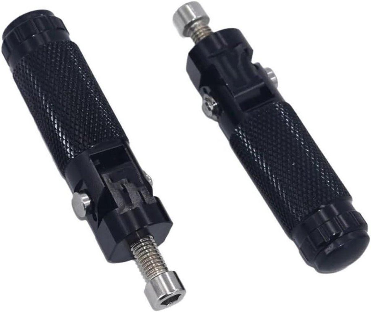 Motorfiets Voetsteunen - Achterpedalen Set - Comfortabel Rijden - Universele Compatibiliteit - 2 Paar - Zwart