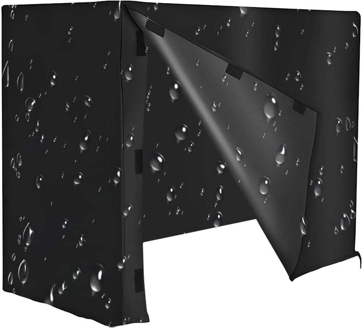 Houtopslag Beschermhoes - Brandhout Rek Cover - Brandhout Droog Houden - Dubbellaags UV- en Vochtblokkade - 121x61x107cm - Zwart