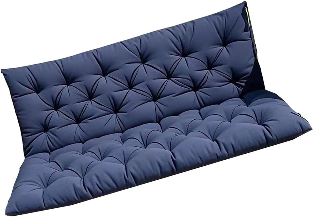 Schommelkussen - Bankkussen - Buiten Ontspannen - Waterdicht Stevig Materiaal - 150 x 100 cm - Donkerblauw