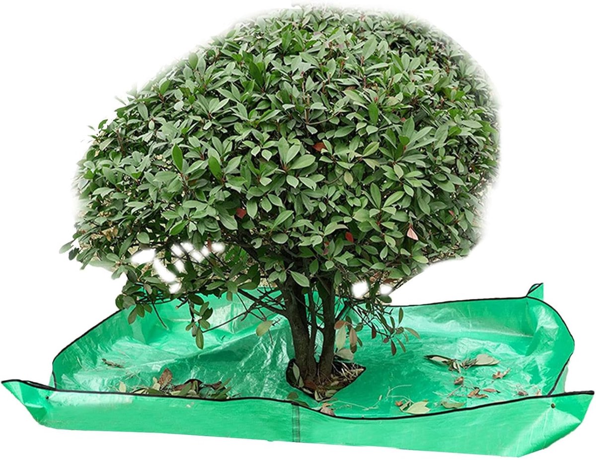 Tuinzeil Struiksnoeivanger - Beschermingsdoek Gazon - Tuinafval Verzamelen - Waterdicht Scheurbestendig Materiaal - 30 Cm Opening - Groen
